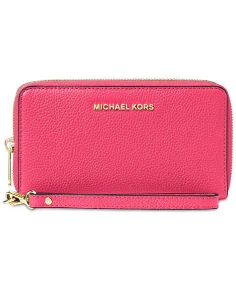 michael kors mercer large flat multi function electric blue|Michael mercer large flat multifunction phone case, Michael Kors.